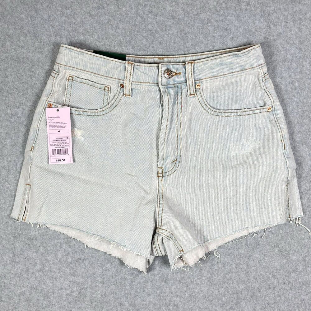 NWT Wild Fable Target Women Super High Rise Cutoff Denim Shorts Sz 4 2.5 Inseam